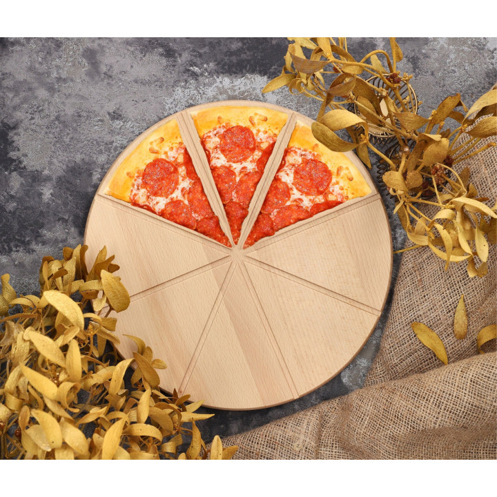 Pizza board dia 350mm x 19mm Cutting board for pizza MWOOD