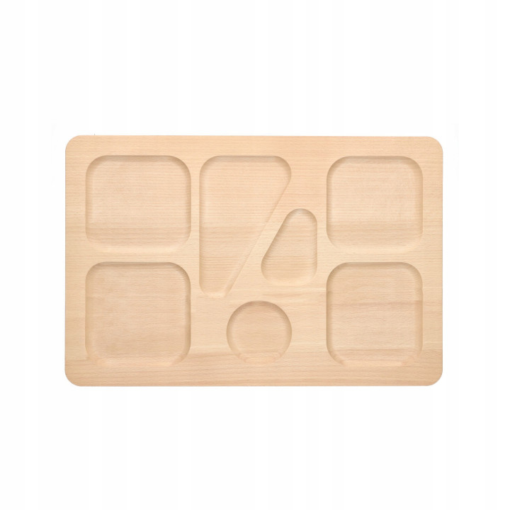Wooden tray 45x30x2 cm made of beech wood, solid and elegant