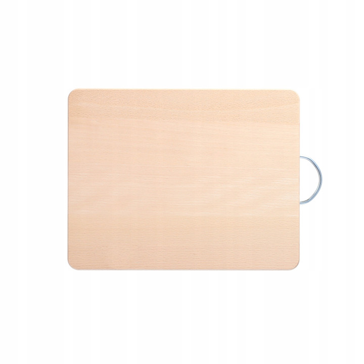 Mwood Wooden Board With Metal Handle Large 31x24 Cm For Cutting