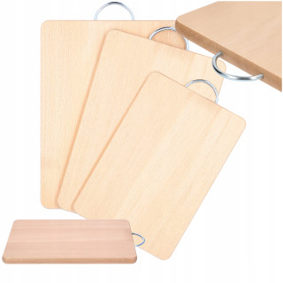 Mwood Set Of 3 Wooden Boards With Metal Handle Various Sizes