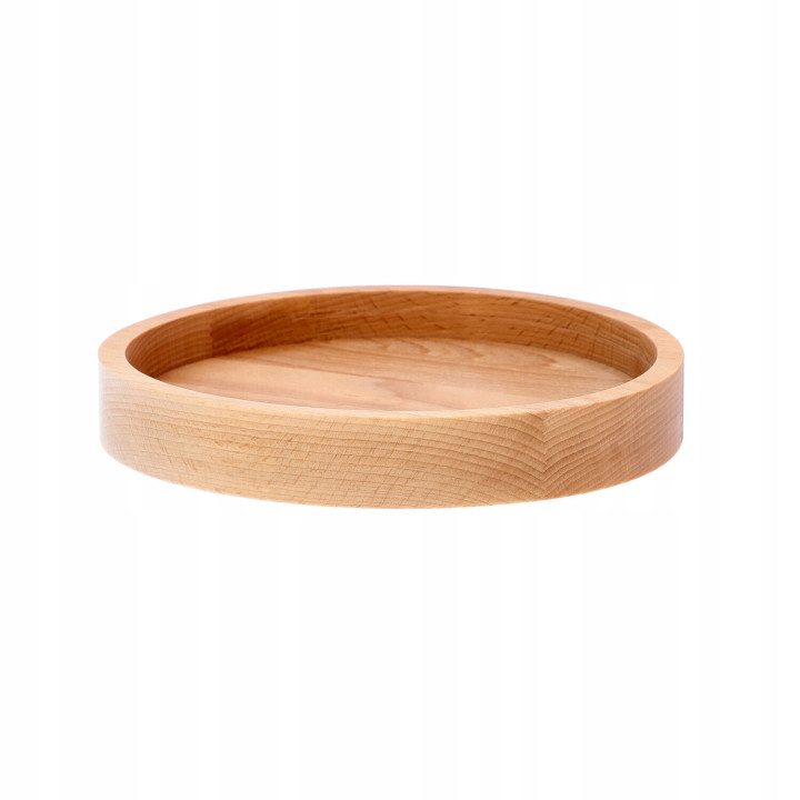 Mwood Wooden Tray Round 20 Cm For Serving Coffee Snacks