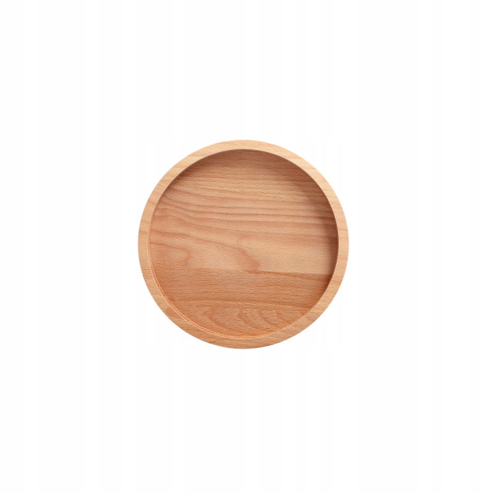 Mwood Wooden Tray Round 20 Cm For Serving Coffee Snacks
