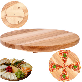 Mwood Colorful Rotating Board For Serving Pizza Pastries For Parties 30cm
