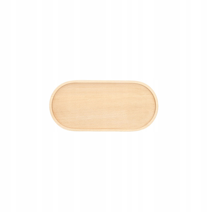 Wooden Tray Oval For Snacks Desserts Fruits Beech 25x12 cm Elegant