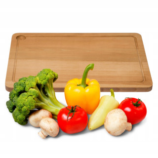 Cutting board 45x30 solid beech Polish production with grooves