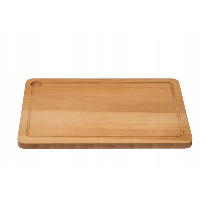 Cutting board 45x30 solid beech Polish production with grooves